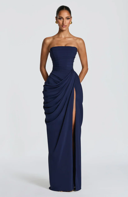 MAXI DRESS ELEGANTE DONNA ABITO DA SERA FLUIDO