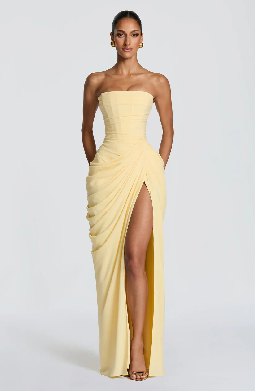 MAXI DRESS ELEGANTE DONNA ABITO DA SERA FLUIDO